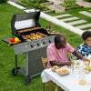 4-Burner Gas Grill with Side Shelves