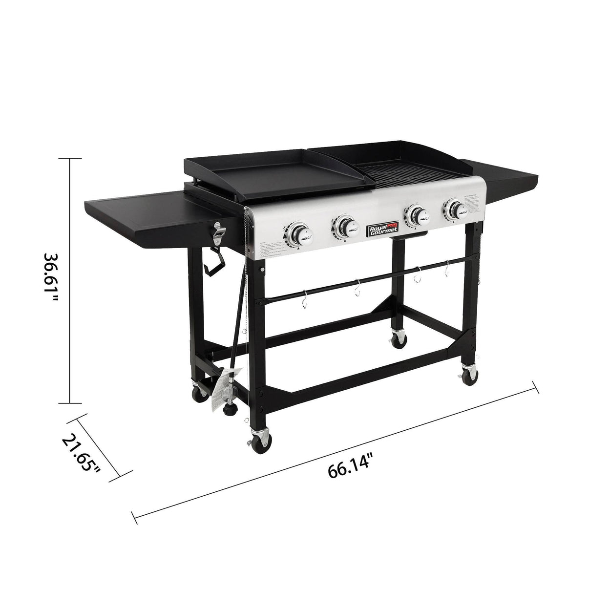 4Burner Gas Grill and Griddle Combo with Cover Royal Gourmet