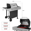 4-Burner Royal Gourmet Gas Grill with Upper Lid