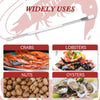 4-piece stainless steel seafood forks set for shellfish