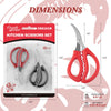 Crawfish Scissors Set, 4-Piece Stainless Steel