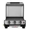 Portable Flat Top Gas Griddle with Hood, Black