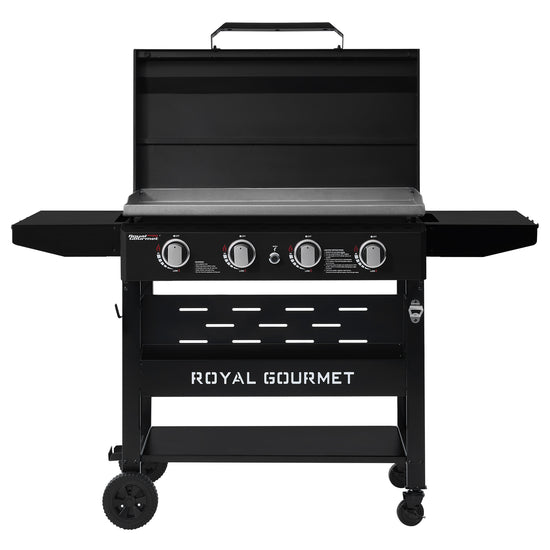 Black Royal Gourmet grill on a white background