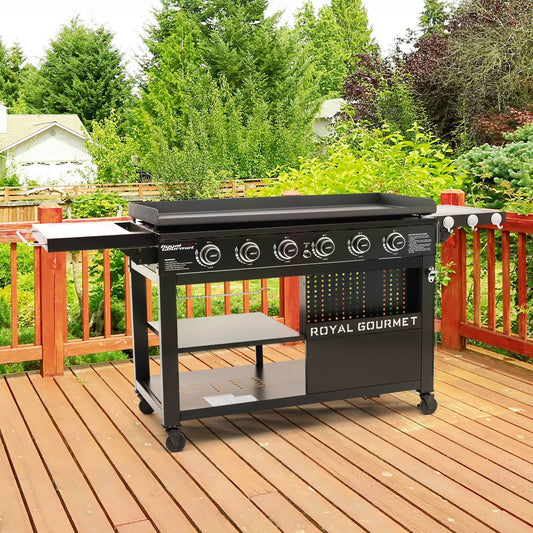 Royal Gourmet flat top gas grill griddle with six burners