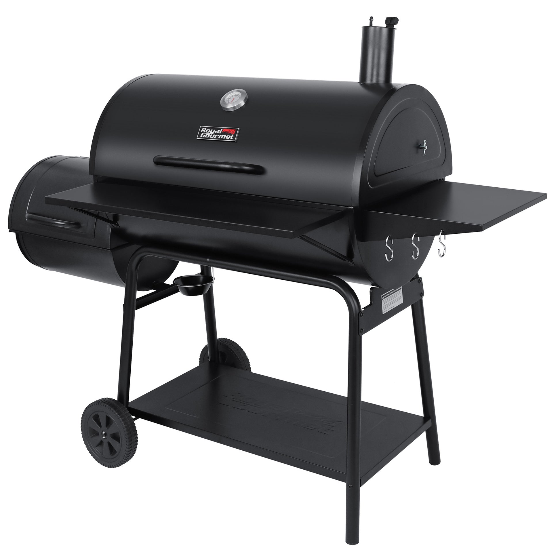 Black barbecue grill on a white background