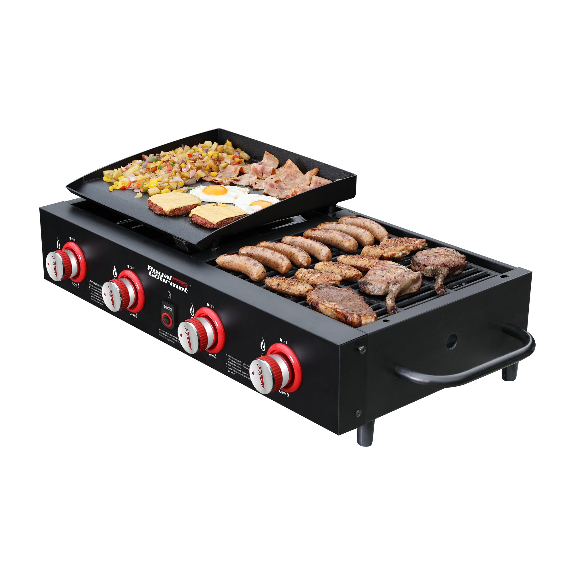 Royal Gourmet GD4002T 4-Burner Portable Grill Griddle Combo