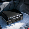 Royal Gourmet Black portable grill in the back of a car