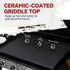 34-Inch 4-Burner Propane Gas Griddle with Hood  with 732 Sq. In.