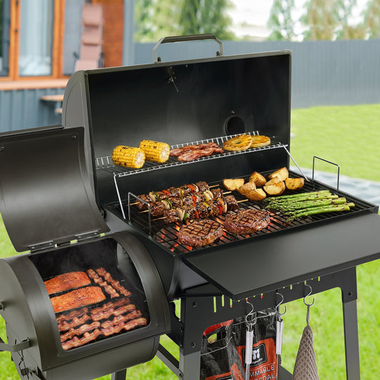 Charcoal Grill & Offset Smoker | 824 Sq. In.