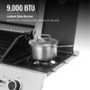 Royal Gourmet Stainless steel pot on a gas stove with 9,000 BTU label