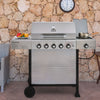 5-Burner Liquid Propane Gas Grill with Side Burner