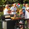 Outdoor BBQ Cart Table with Storage Shelves