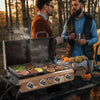 4-Burner Portable Propane Grill & Griddle Combo with Hood