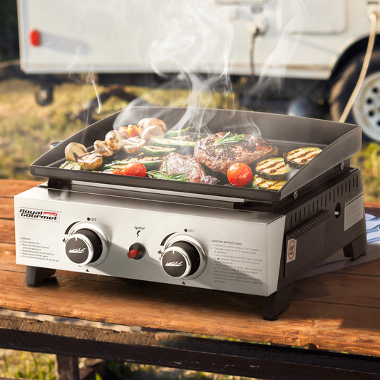 2-Burner Portable Gas Griddle