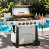 5-Burner Gas Grill with Side Burner in Silver
