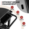 Diagram of a grease management system with features labeled on a white background