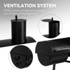 Black Royal Gourmet ventilation system for outdoor grilling with text on efficiency.