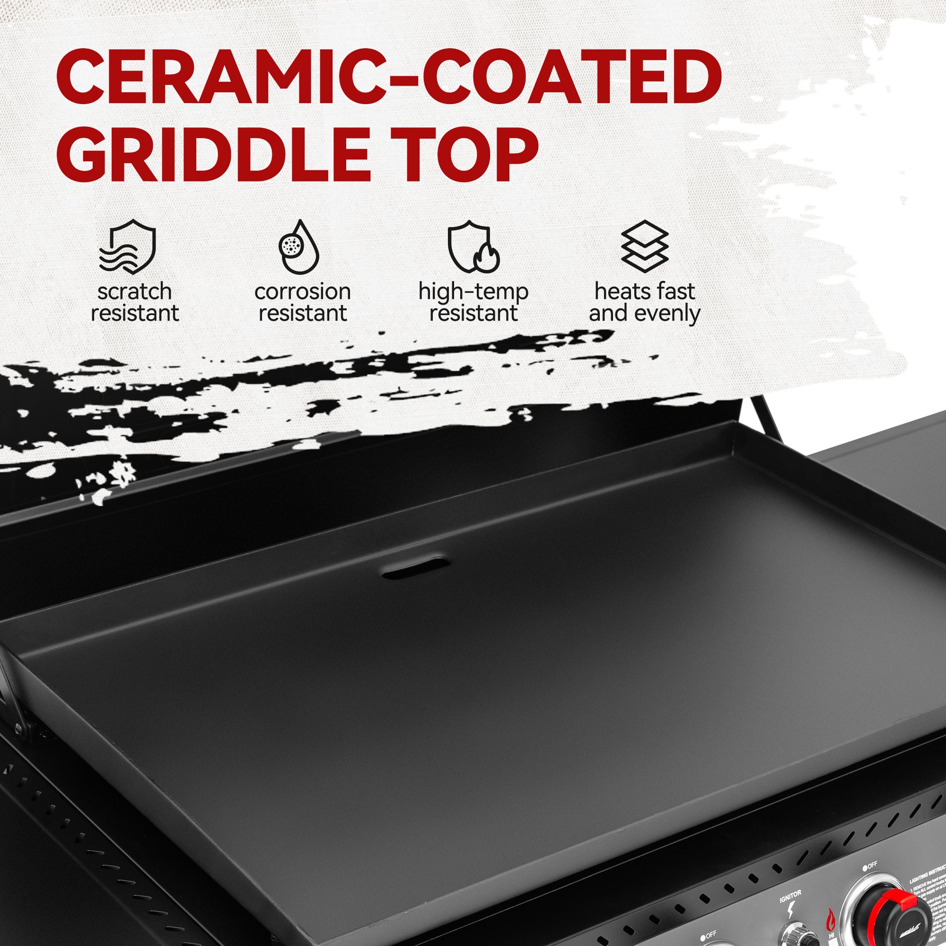 Royal Gourmet GB4005P ceramic-coated griddle top ?a rust-proof and scratch-resistant