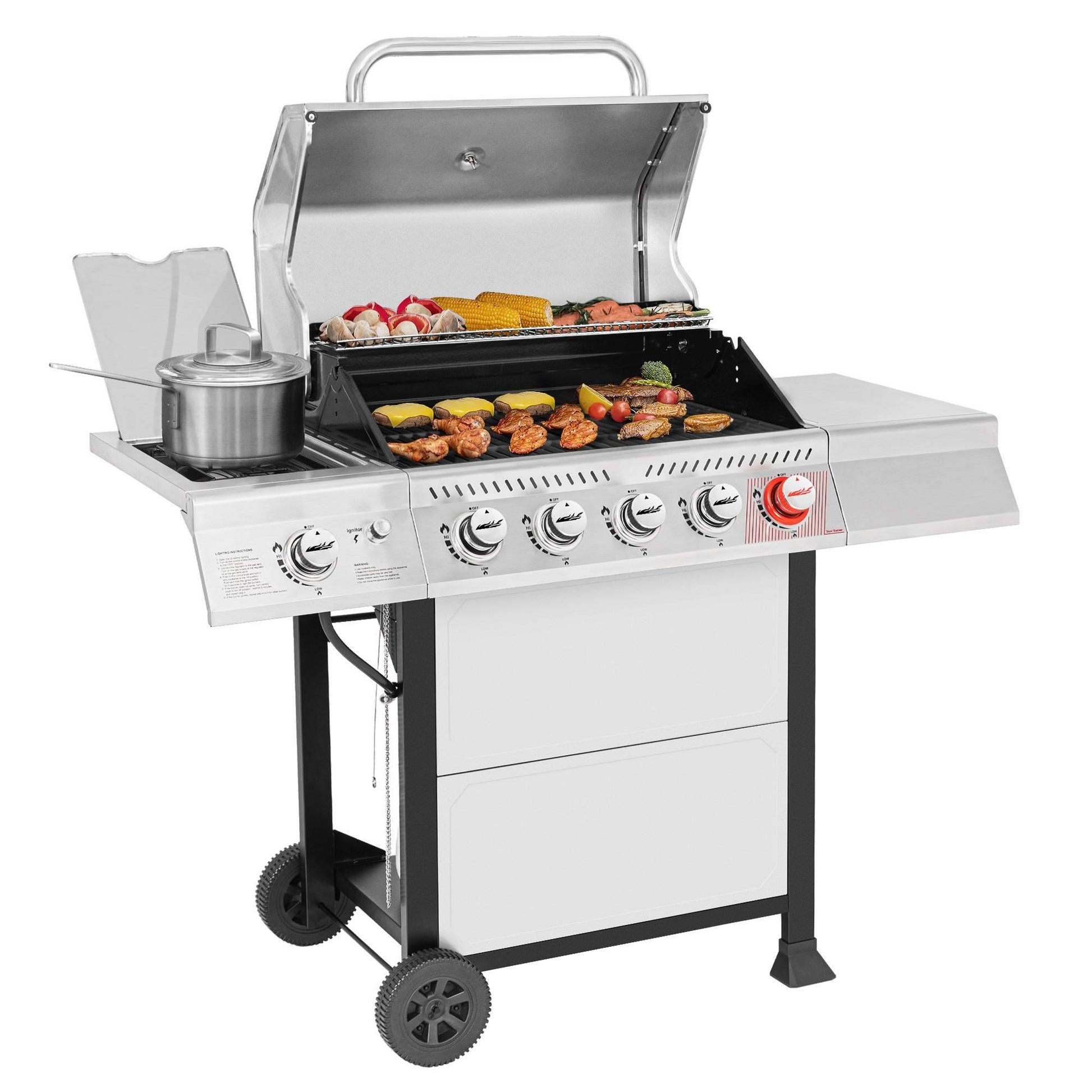 5-Burner Gas Grill with Side Burner - Royal Gourmet