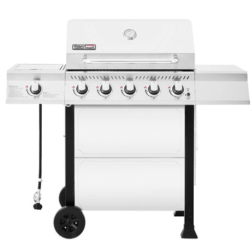Royal Gourmet 5-burner stainless steel propane gas grill with side burner for outdoor cooking