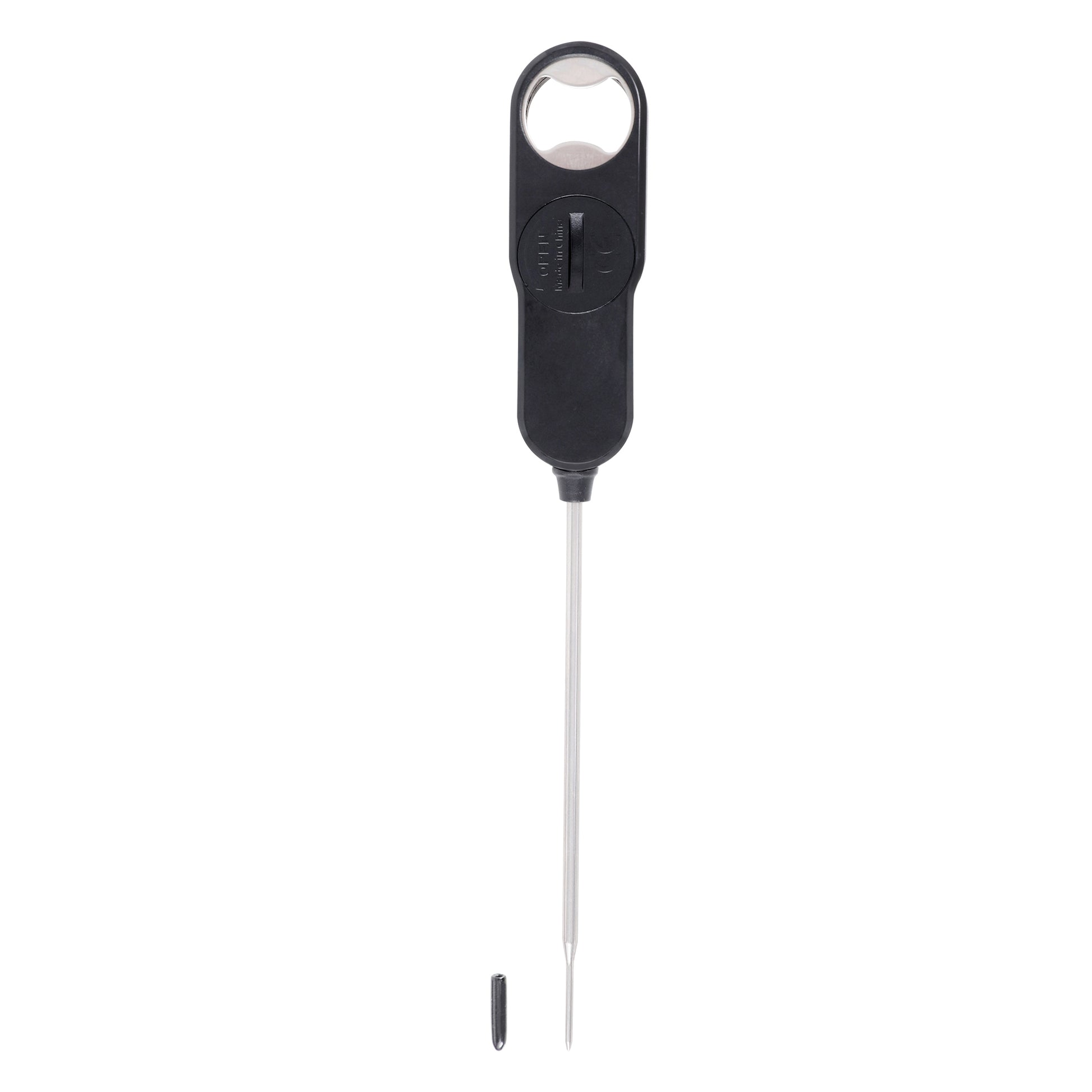Royal Gourmet Black thermometer with a long probe on a white background