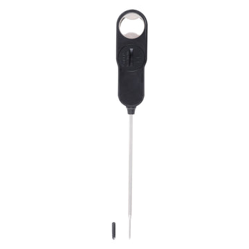 Royal Gourmet Black thermometer with a long probe on a white background