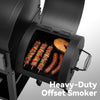 Gas & Charcoal Grill Combo with Offset Smoker