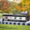 3-Burner Portable Gas Griddle with Side Burner, 29,000 BTU