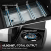 4-Burner Outdoor Kitchen Island Grill with Sink & Side Burner