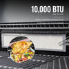 Royal Gourmet Grill with 10,000 BTU rear burner and rotisserie cooking chicken and vegetables.