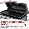 Premium 4-Burner Gas Griddle with Foldable Pull-Out Side Table