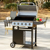 5-Burner Propane Gas Grill with Side & Sear Burner with 64,000 BTU