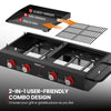 4-Burner Portable Propane Grill & Griddle Combo