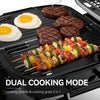 Portable 2-Burner Gas Grill with Stand and Shelf, Gray