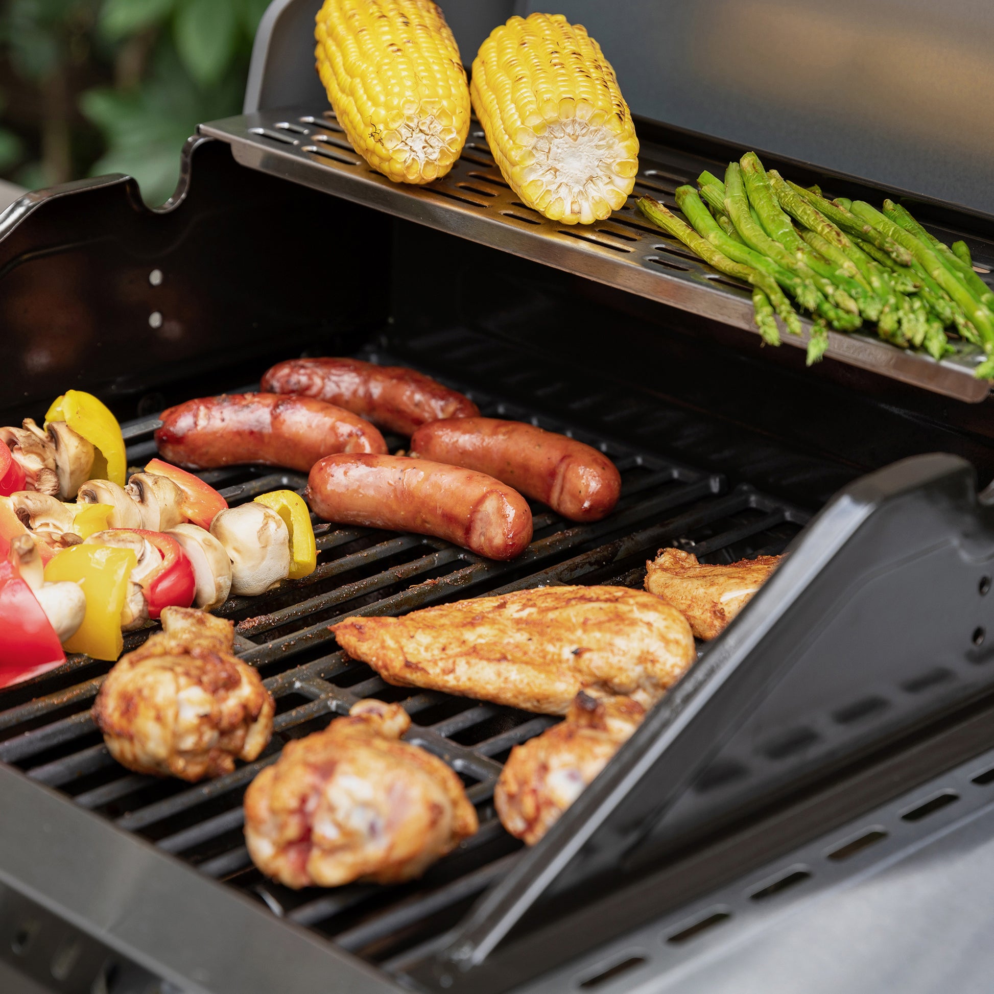 Grilled meats and vegetables on a Royal Gourmet barbecue grill