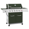 6-Burner BBQ Liquid Propane Gas Grill in Olive Green