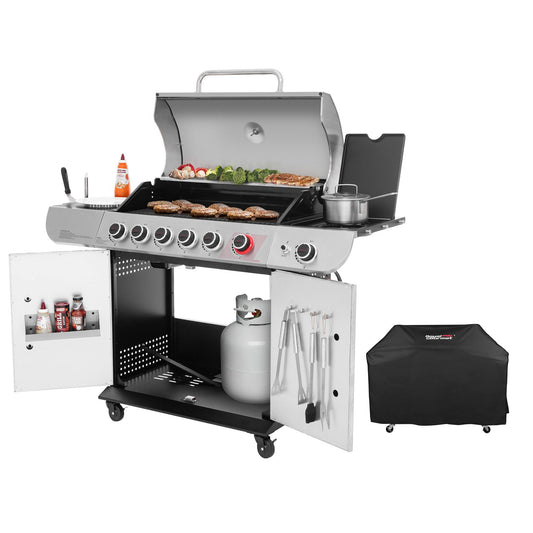 6-Burner Gas Grill with Cover