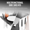 Royal Gourmet Multifunctional side shelves with kitchen items and text on a gray background