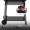 Barrel Charcoal Grill & Smoker with Hanging Basket & Side Shelves