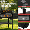 Gas & Charcoal Grill Combo with Offset Smoker