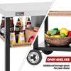 Royal Gourmet Cart with open shelves displaying bottles, condiments, and a basket of fruits with 'Royal Gourmet' branding.