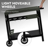 Royal Gourmet Black movable cart with wheels on a gray background