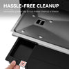 Removable grease tray and cup for hassle-free cleanup on a kitchen appliance.