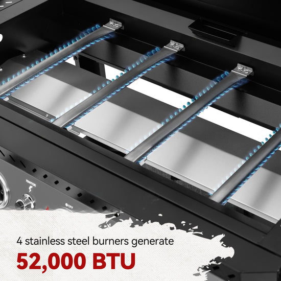 Royal Gourmet GB4005 griddle 4 stainless steel burners 52000 BTU