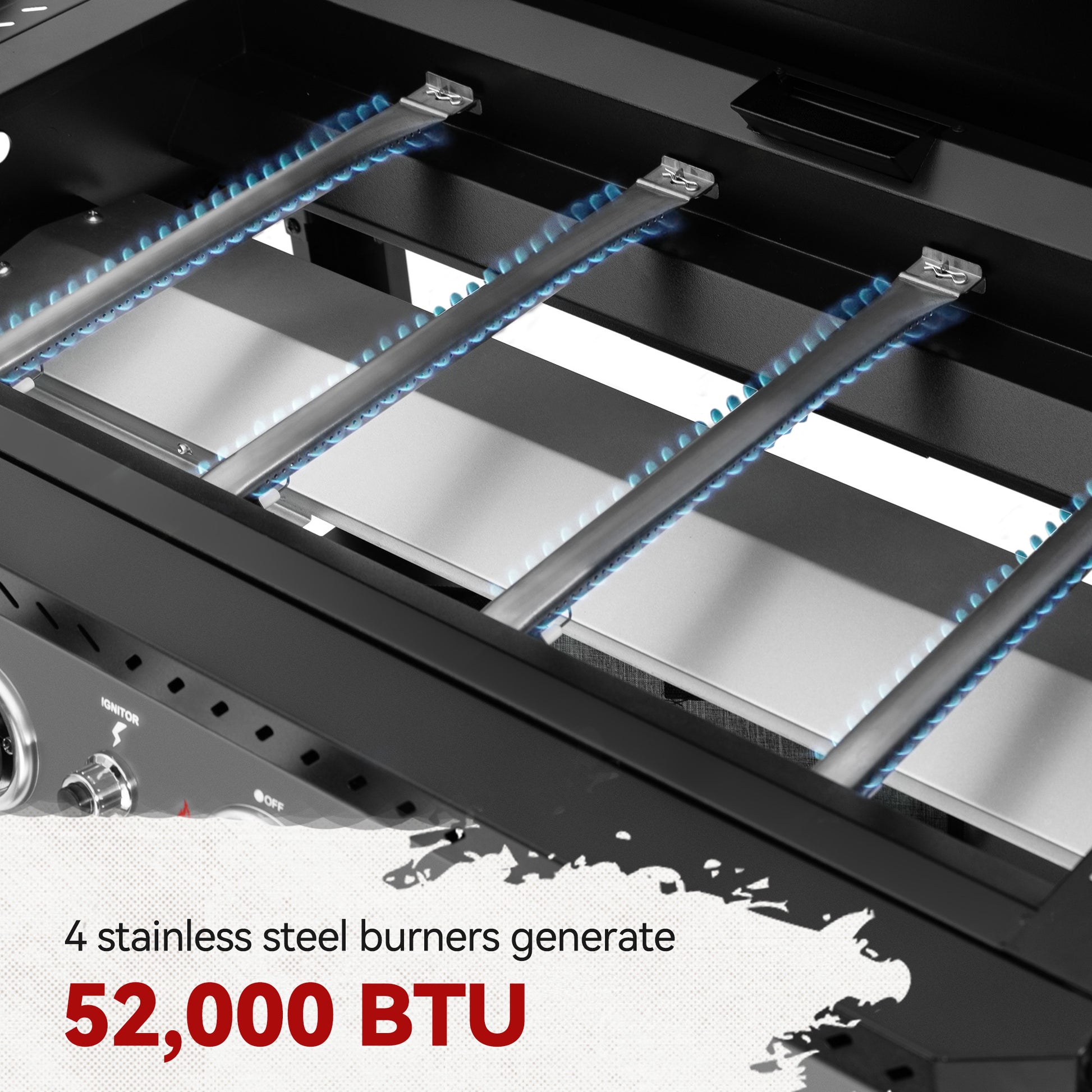 Royal Gourmet GB4005 griddle 4 stainless steel burners 52000 BTU