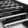 Royal Gourmet Metal shelves inside an oven with a close-up view