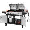 2-Burner Gas and Charcoal Combo Grill with 759 Sq. In.