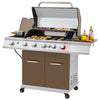 Royal Gourmet Gas grill with food on a white background