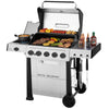 5-Burner Gas Grill with Side Burner in Silver