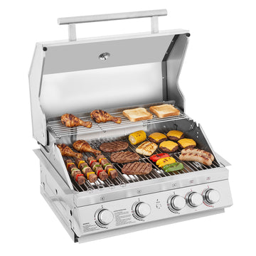 Built-In Gas Grill Head with Sear & Infrared Rear Burners